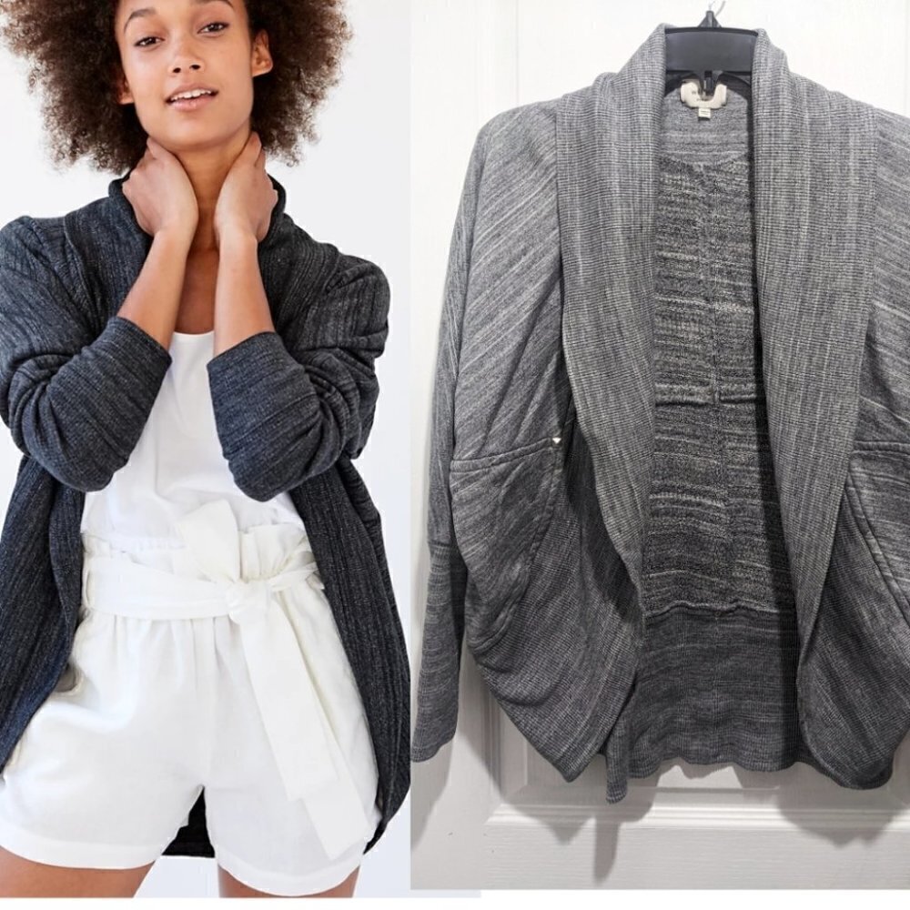 Aritzia Wilfred | Diderot Sweater in Space Dye Heather Grey